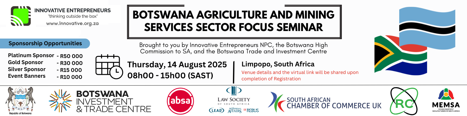 SA/UK Agricultural Sector Focus Seminar Banner